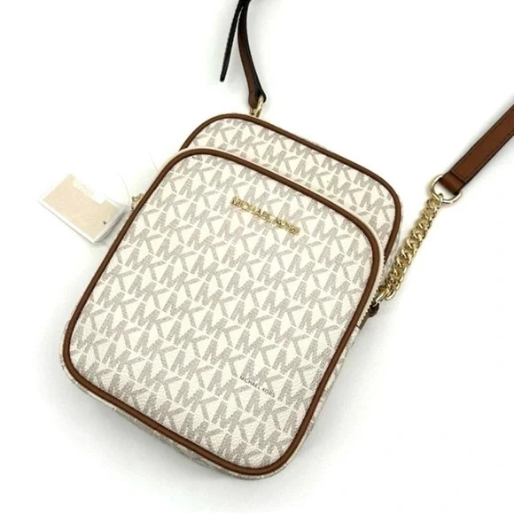 Michael Kors Medium NS Chain Xbody Bag Vanilla - Picture 7 of 10